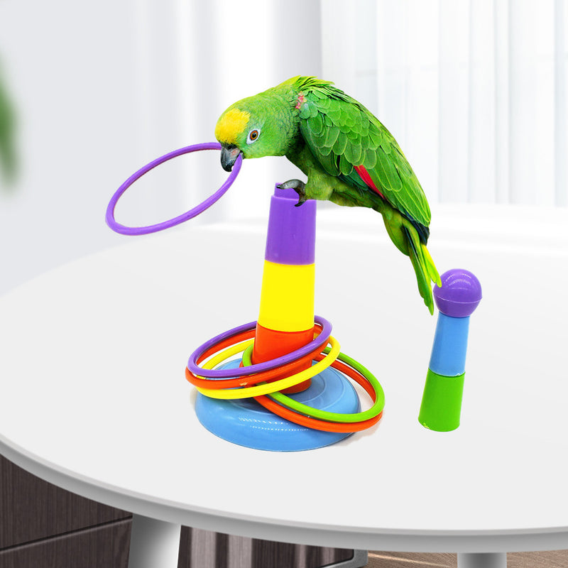 parrot loop stacking toy