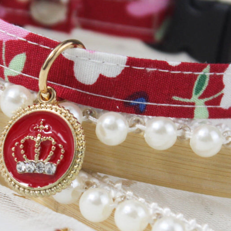 Lightly Adjustable Pet Accessories Sweet Floral Collar