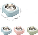 Pet stainless steel cat food tray