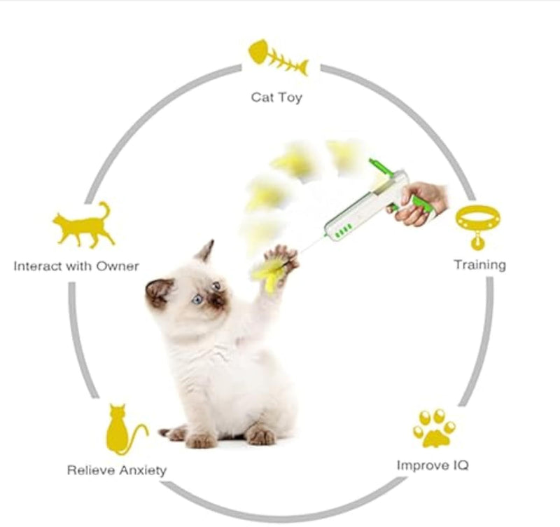 Tease Cat Stick Feather Cat Toys