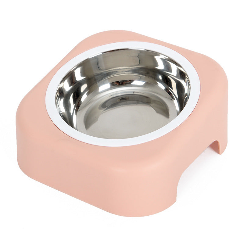 Pet stainless steel cat food tray