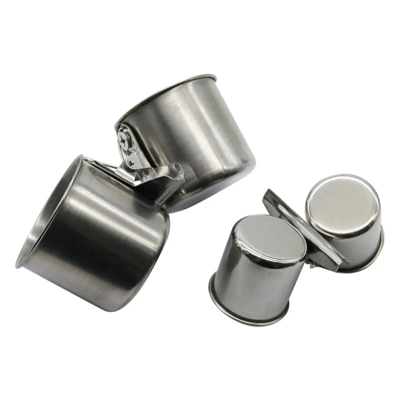 1 Pcs New Bird Feeder Cups Food Water Feeding Bird Double Cups With Clip Stainless Steel Parrot Cage Stand Bird Supplies