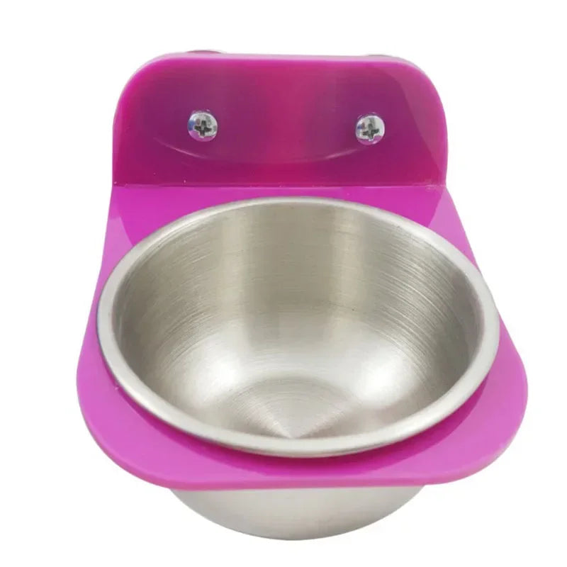 Stainless Steel Bird Water Drinker Feeder Pet Bird Supplies Dispenser Bottle Drinking Cup Bowls For Pet Parrot Cage Small Pets
