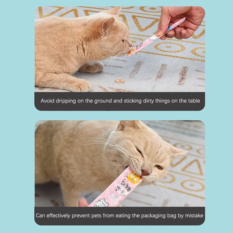 Pet Feed Spoon Food Scoop Cat Treat Bars Squeezer Cereal Dispenser Puppy Kitten Snack Liquid Food Scoop Kitty Treat Accessories