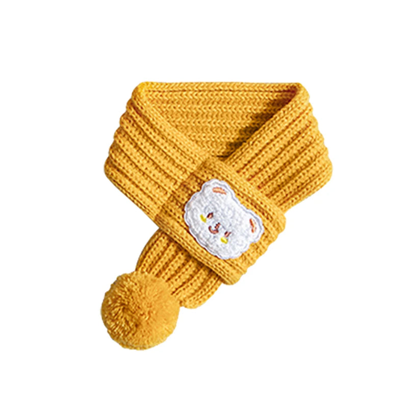 Cartoon Bear Print Cat Dog Scarf Warm Prevent Detachment Pet Neck Scarf for Small Dogs Puppy Kitten New Year's  Christmas Gifts