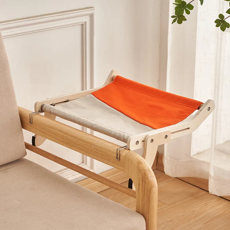 Hanging Pet Cat Bed Window Hammock Sofa House Furniture Kitten Indoor Washable Removable Seat Wooden Sleeping Bed Perch Shelves