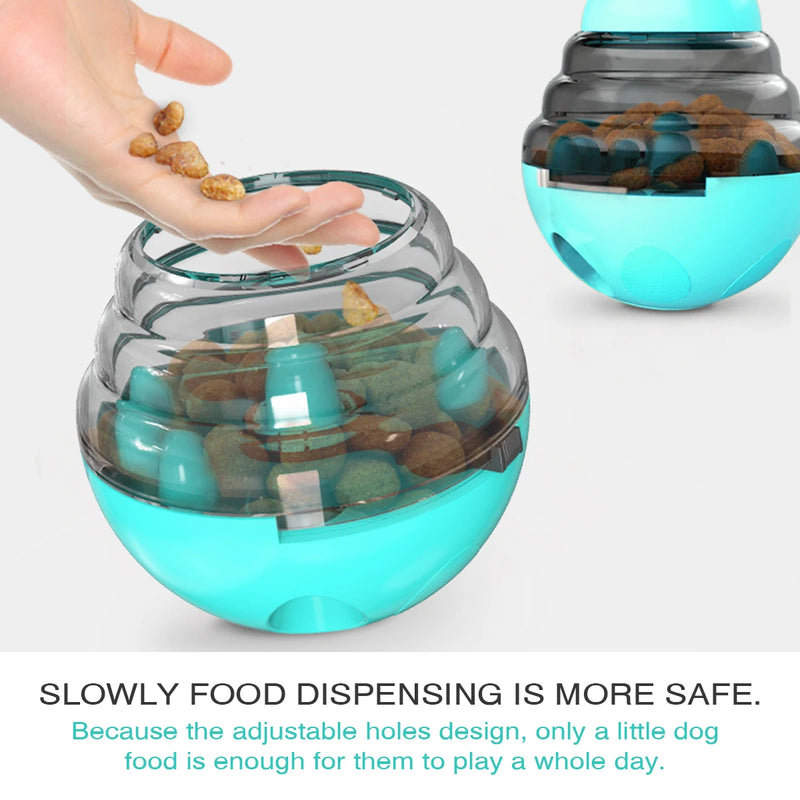 Tumbler Treat Dog Toy Food Dispensing Plastic Puppy Playing Toy Training Snack Storage Pet Plaything For Small Dog Cat Chihuahua