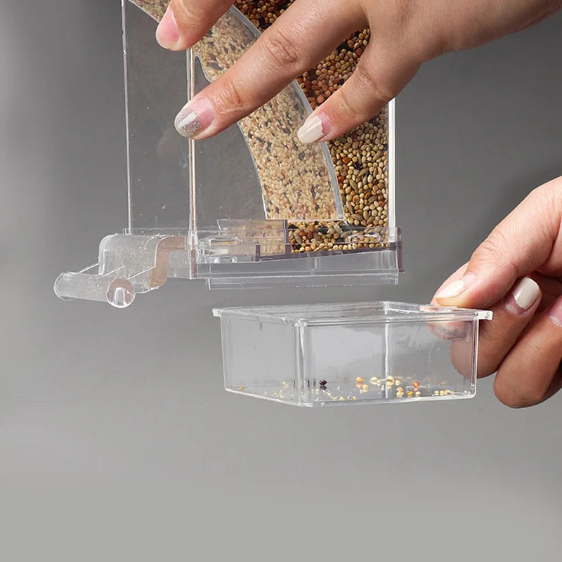 Parrot Bird FeederSpill-proof Automatic DispenserSplash-proof Outside FeederBird FeederTiger PeonyPhoenixBird Supplies