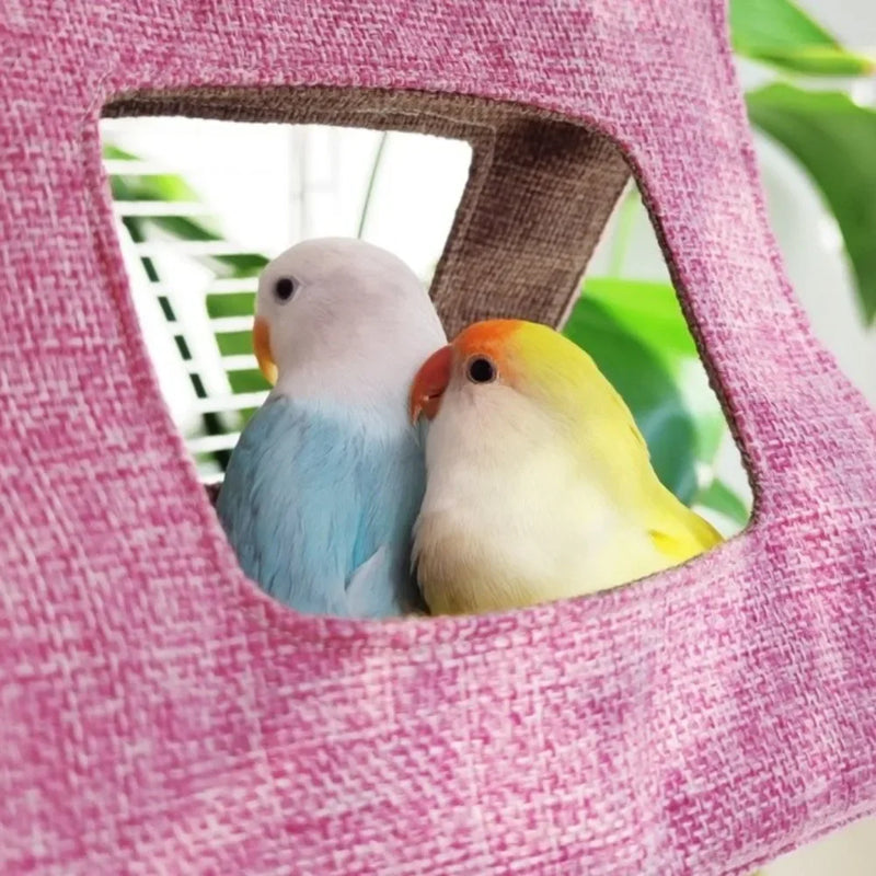 Bird Sleeping Supplies Triangular Parrot Tent Cool Hanging Bird Nest Mini Ventilated Bird Hammock Summer