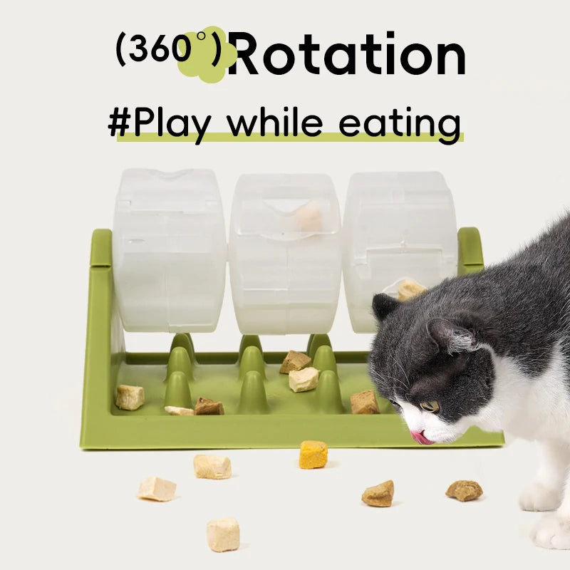 Pet Slow Feeder Dog Puzzle Feeder Treat Dispensing Toy for Dogs cats Training Interactive Rotating  Food Toys Fun Pet Supplies
