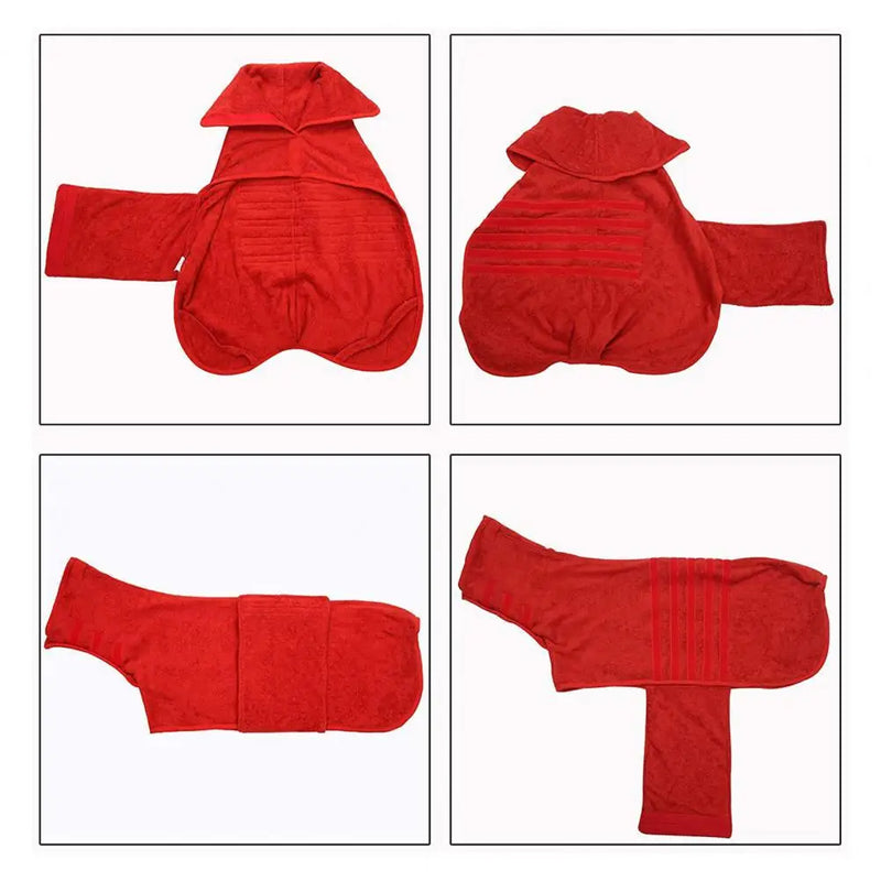 Pet Bathrobe Good Water Absorption Quick-dry Adjustable Comfortable Super Absorbent Fiber Wrapped Version Dog Towel Pet Supplies