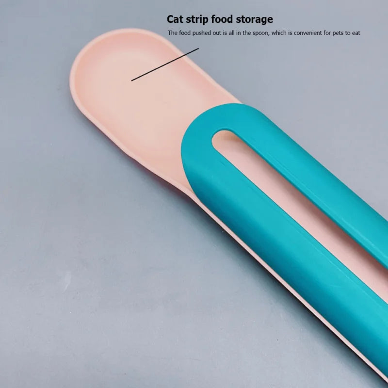 Pet Feed Spoon Food Scoop Cat Treat Bars Squeezer Cereal Dispenser Puppy Kitten Snack Liquid Food Scoop Kitty Treat Accessories