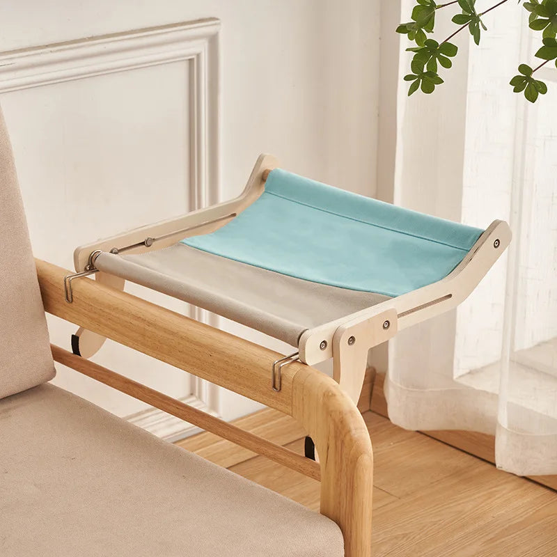 Hanging Pet Cat Bed Window Hammock Sofa House Furniture Kitten Indoor Washable Removable Seat Wooden Sleeping Bed Perch Shelves
