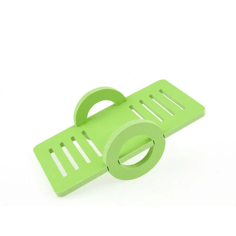 Hamster Toys Wooden Rainbow Bridge Seesaw Swing Toys Small Animal Activity Climb Toy DIY Hamster Cage Accessories