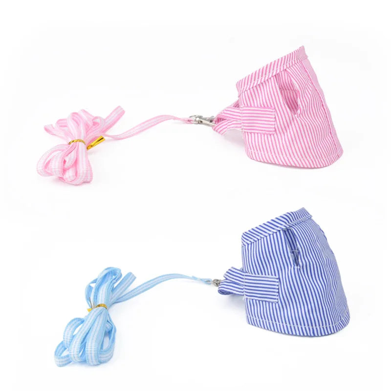 S/L Small Pets Chest Strap Hamster Outdoor Traction Rope Adjustable Harness Leash Vest for Rabbit Hedgehog Chinchilla Guinea Pig