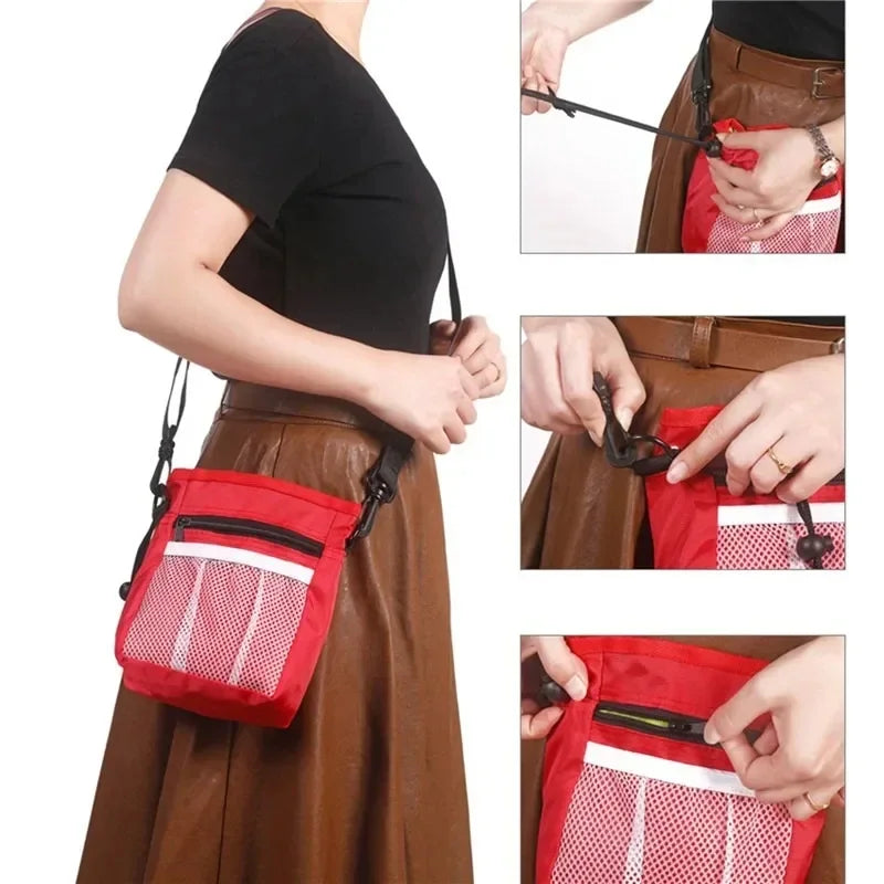 Pet Dog Puppy Training Treat Snack Pet Feed Pocket Pouch Multifunctional Pouch Food Crossbody Bag Pocket Dogwalking Waist Bag