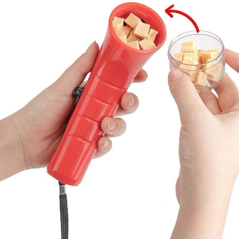 Pet Food Feeding Training Equipment Interactive Food Dispenser Launcher Gun Pet Treat Launcher for Dog Cat Exercise Training