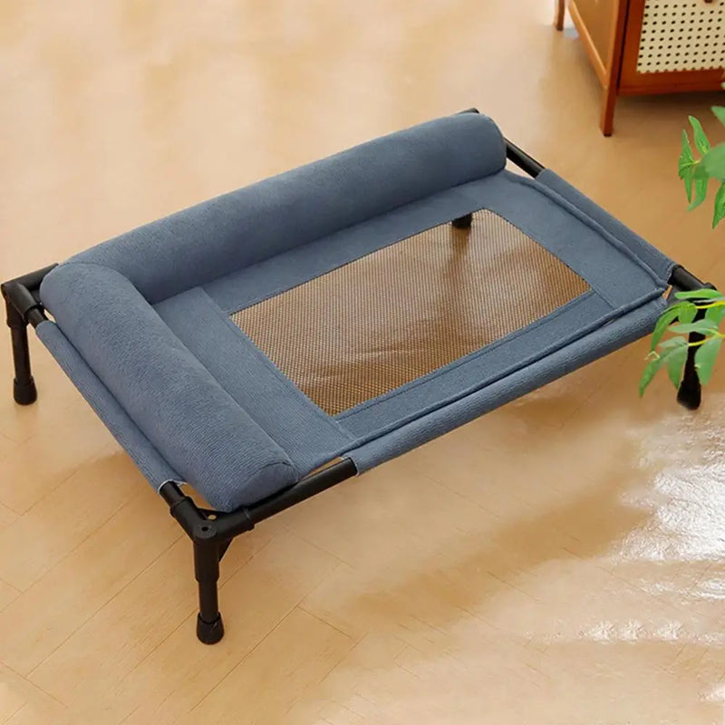 Dog Cot Outdoor Dog Bed With Pillow And Breathable Mesh Removable Pet Furniture For Cat Patio Sunbathing Travel Training Home
