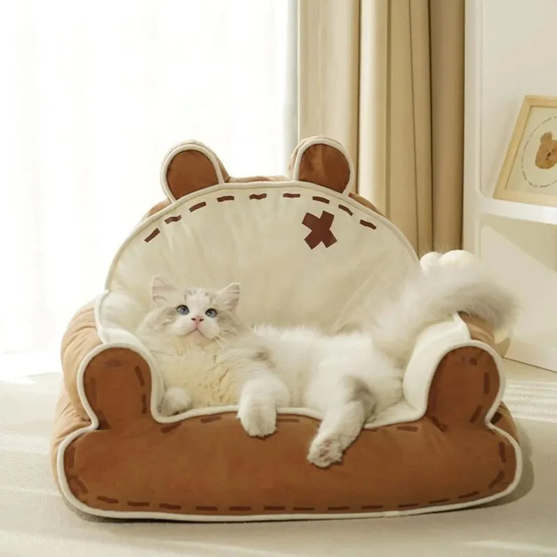 Pet Sofa Playing Fashion Home Decoration Kitten Warm Pet House Dog Sofa Nest Cat Bed for Pet Small Medium Dogs Cats Home Indoor