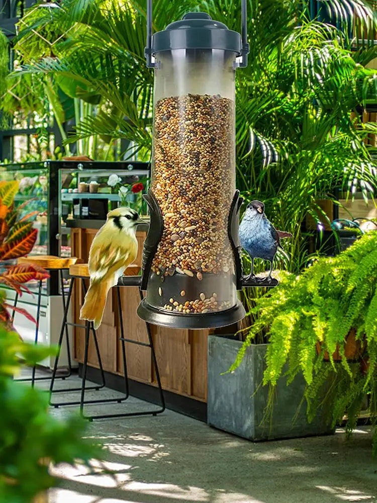 Bird Seed Feeder Hanging Bird Feeder Wild Bird Seed Feeder Garden Paddock Bird Feeding Tool Pet Supplies For Small Birds