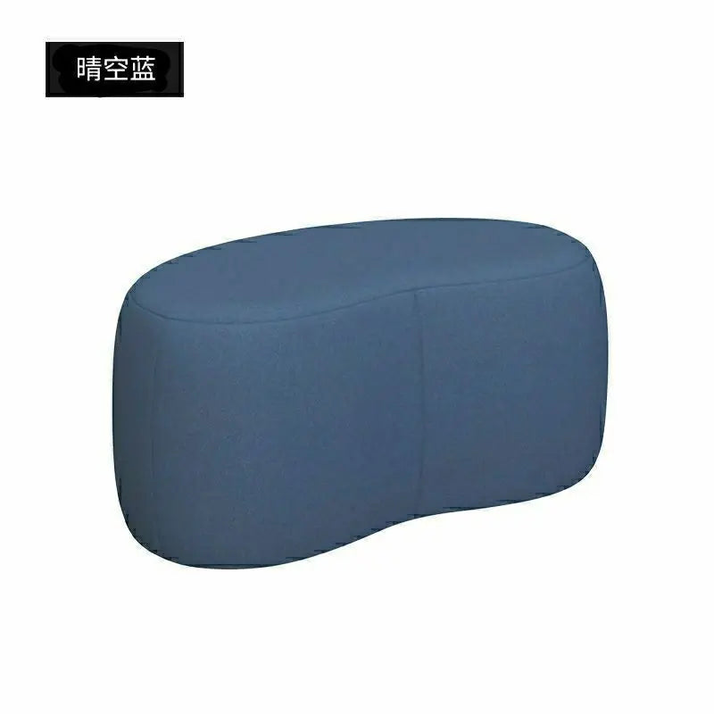 Fashion Curved Seat Cushion Ottoman Dressing Makeup Shoe Stool Pouf Soft Fleece Bench Adutls Baby Kids Gift Home Decor Furniture