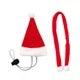 Christmas Pet Chicken Hat Scarf Set Mini Red Green Santa Hat Scarf Xmas Small Animal Hat for Hen Duck Hamster GuineaPig Parrot