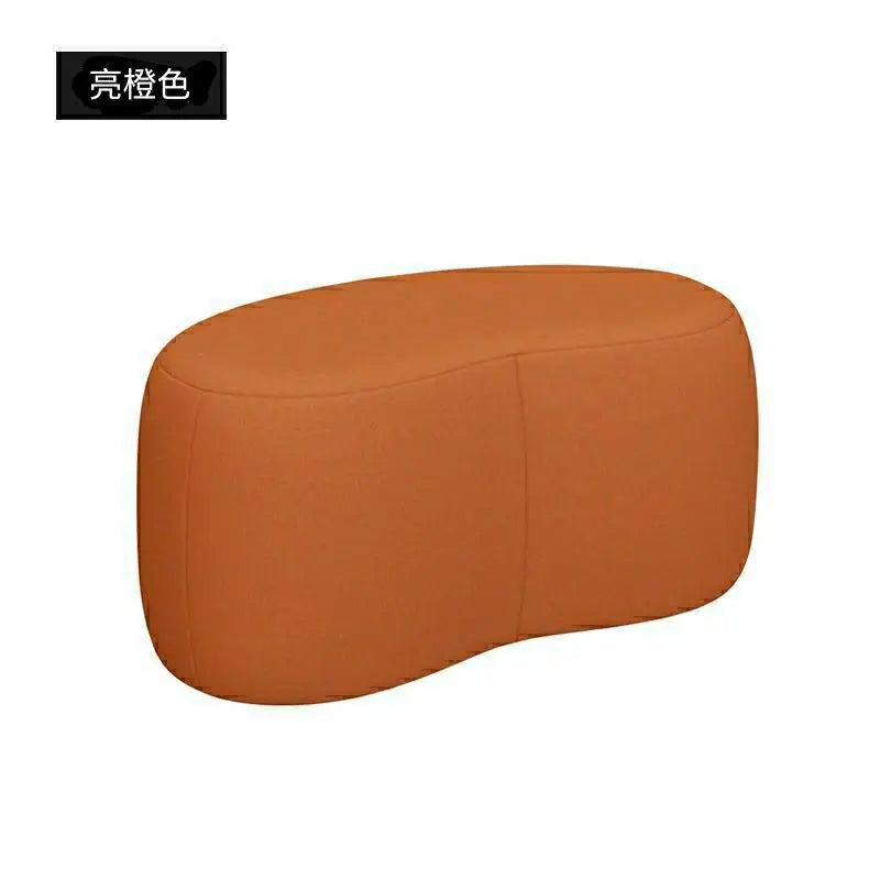 Fashion Curved Seat Cushion Ottoman Dressing Makeup Shoe Stool Pouf Soft Fleece Bench Adutls Baby Kids Gift Home Decor Furniture