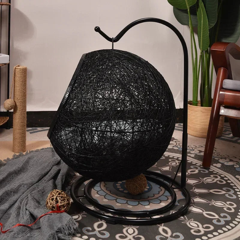 Cat Hanging Basket Hammock Cat Nest Semi-enclosed Pet Furniture Luxury Cat Bed Pet Supplies Pet Toys