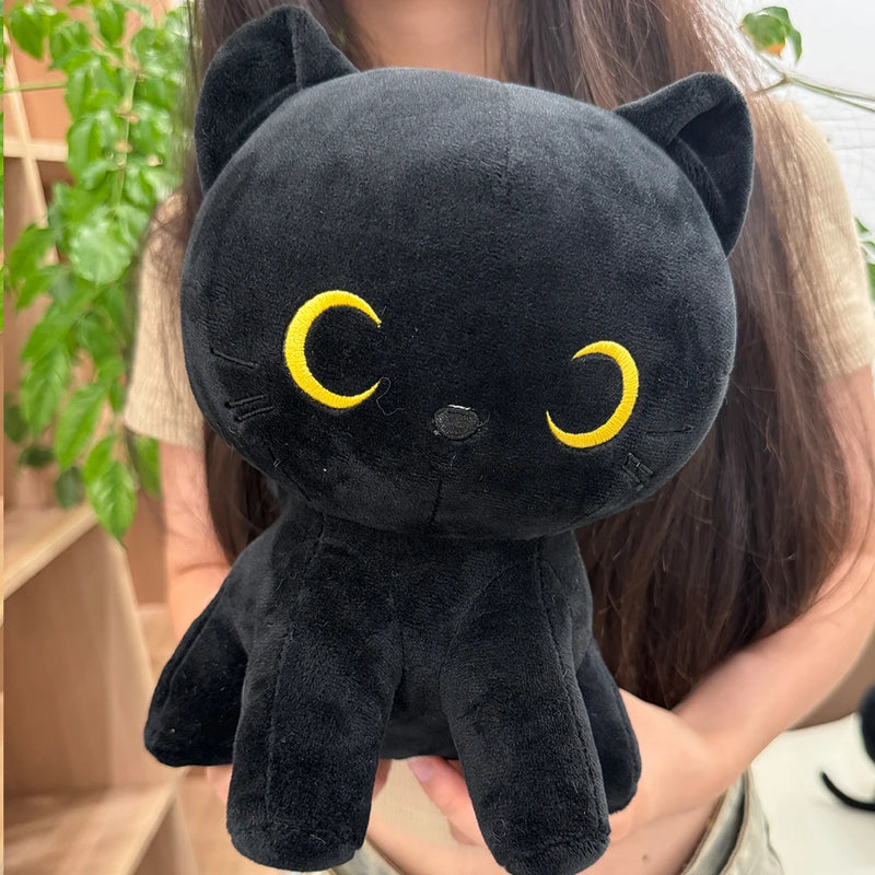 TreasuringU Lovely Black Cat Plush Toys Kawaii Stuffed Animal Black Dolls House Sofa Car Pillows Children Birthday Gifts