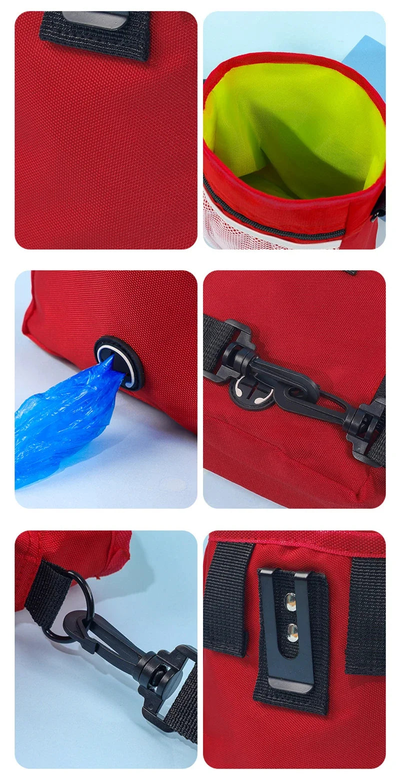 Pet Dog Puppy Training Treat Snack Pet Feed Pocket Pouch Multifunctional Pouch Food Crossbody Bag Pocket Dogwalking Waist Bag