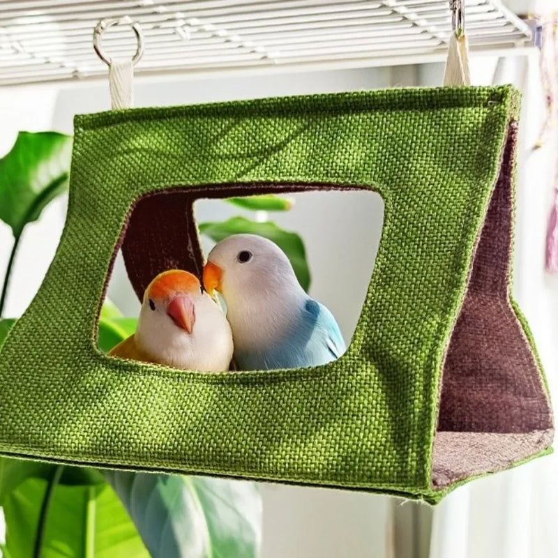 Bird Sleeping Supplies Triangular Parrot Tent Cool Hanging Bird Nest Mini Ventilated Bird Hammock Summer