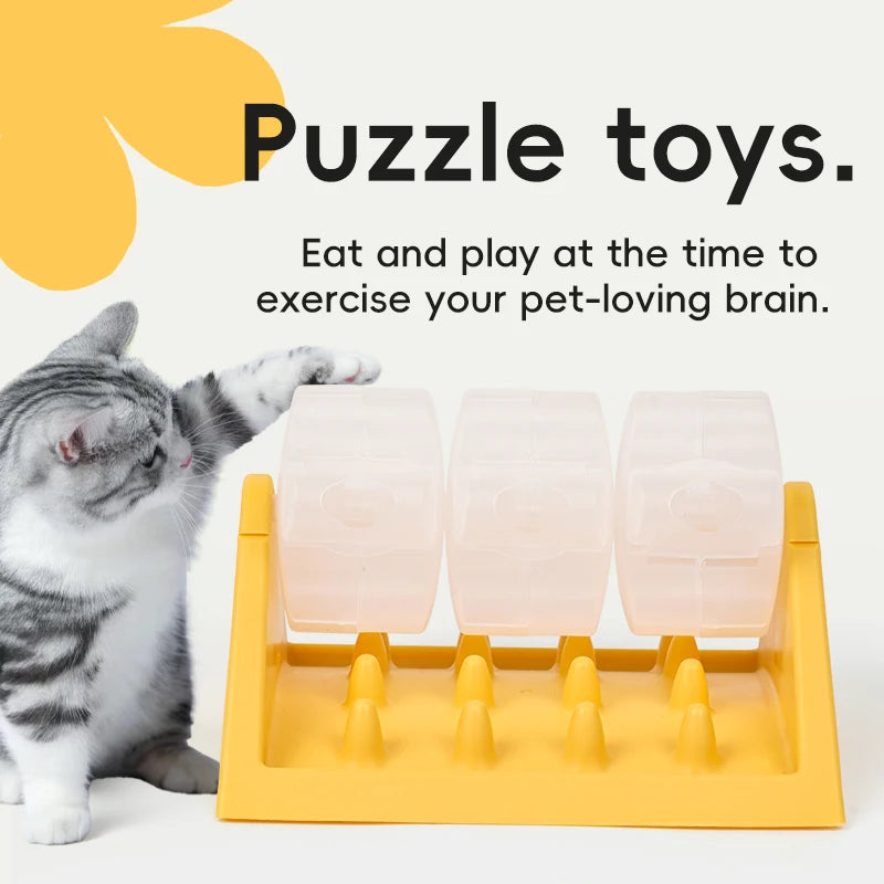 Pet Slow Feeder Dog Puzzle Feeder Treat Dispensing Toy for Dogs cats Training Interactive Rotating  Food Toys Fun Pet Supplies