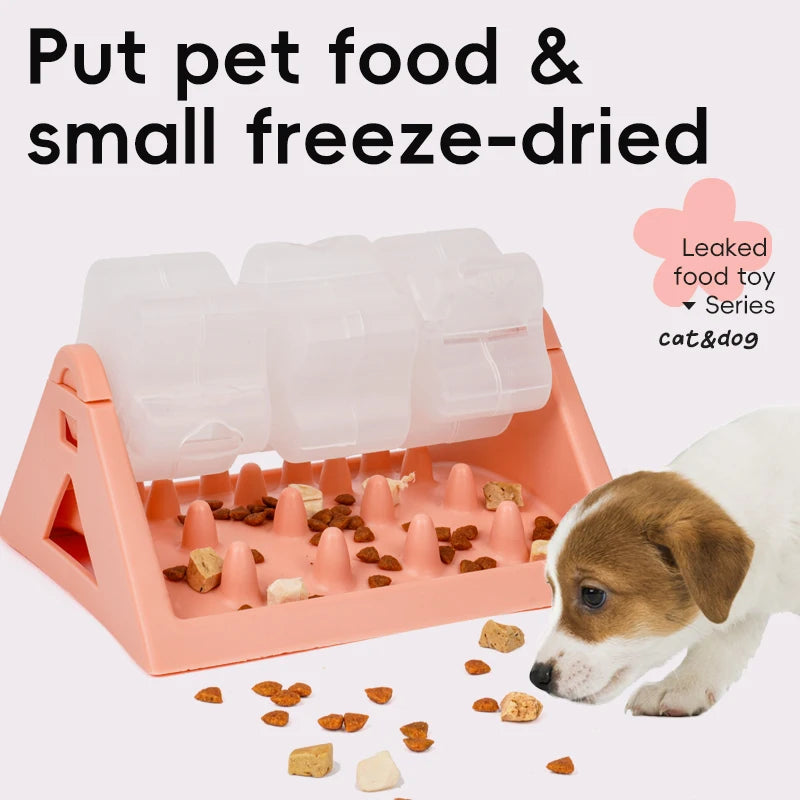 Pet Slow Feeder Dog Puzzle Feeder Treat Dispensing Toy for Dogs cats Training Interactive Rotating  Food Toys Fun Pet Supplies