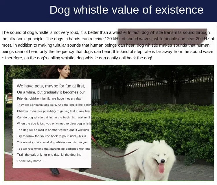 New Dog Whistle Trainings To Stop Barking Control Bark for Dogs Training Deterrent Whistle Dog Supplies Dog Accessories