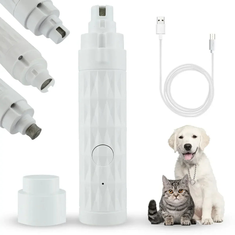 2 Speed Dog Nail Grinder With LED Light Rechargeable Powerful Electric Pet Nail Trimmer Painless Paws Grooming And Smoothing