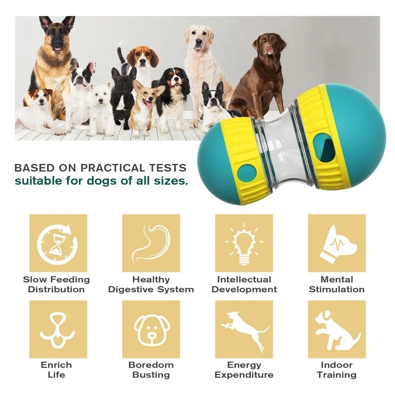 Interactive Dog Toy for Small Large Dogs Cats Treat Dispenser Leaking Food Slow Feeder Pets Ball Toys Training Labrador Supplies