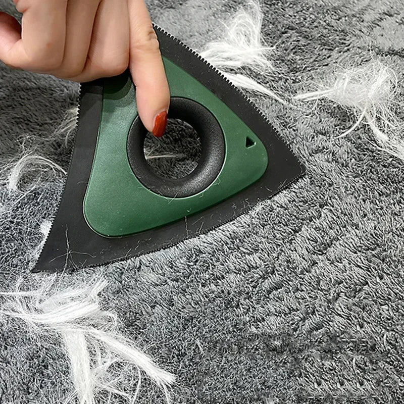 Pet Hair Remover Sofa Pet Hair Brush Triangular Hair Remover Car Carpet Cleaner Hair Cleaning Tool for Furniture Car Interiors