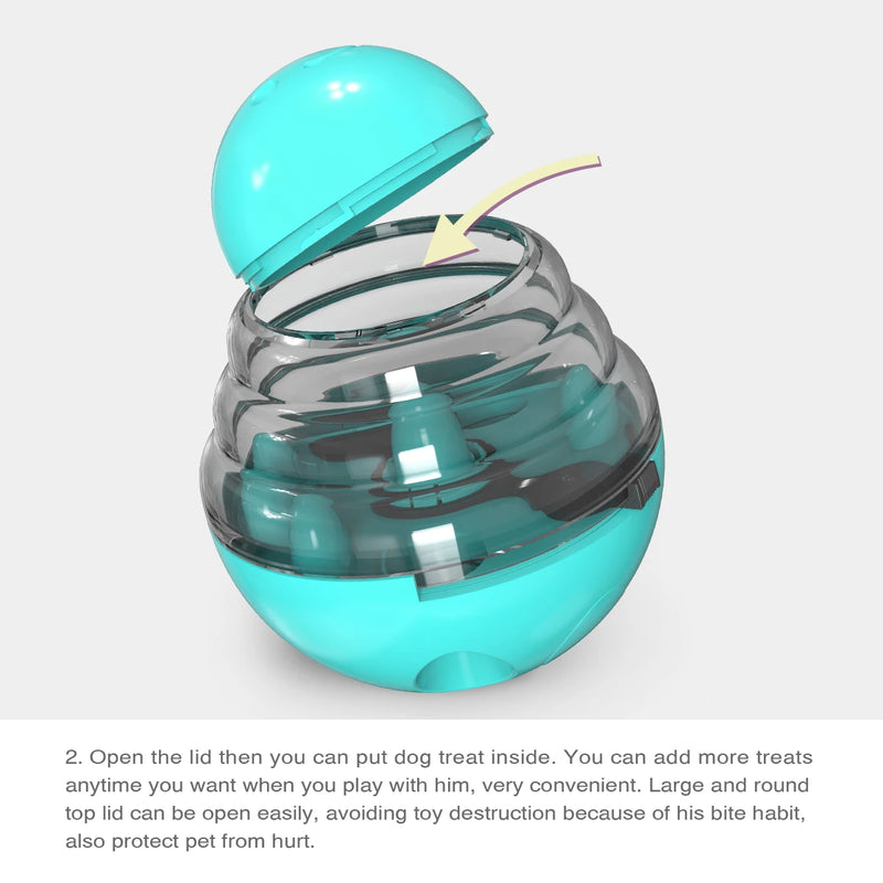 Tumbler Treat Dog Toy Food Dispensing Plastic Puppy Playing Toy Training Snack Storage Pet Plaything For Small Dog Cat Chihuahua