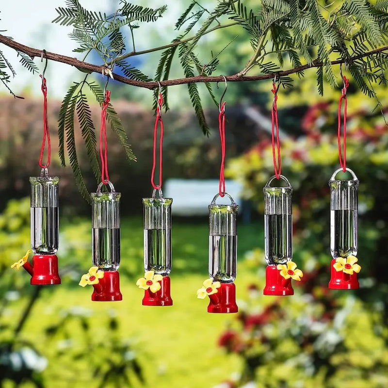 1Pc Portable Bird Water Feeders With Hanging Wires Transparent Plastic Leak-proof Hummingbird Feeding Bottle Bird Supplies