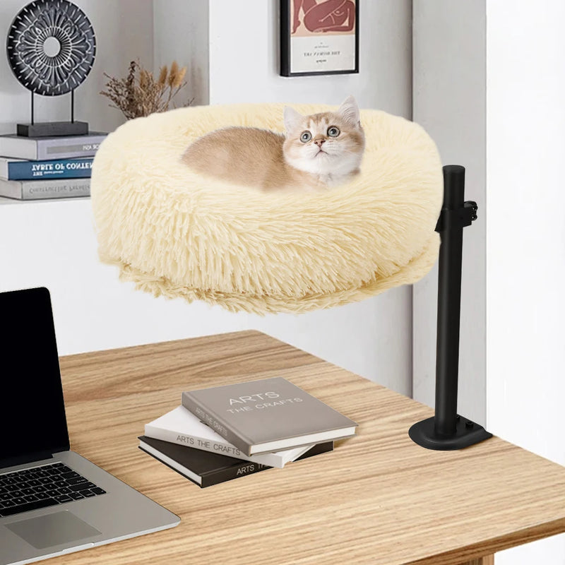 Wall Mounted Wooden Cat Space, Small Pet Bed Cat Furniture, Window Sill Cat Perch with Supports --Made of Quality Hardwoods