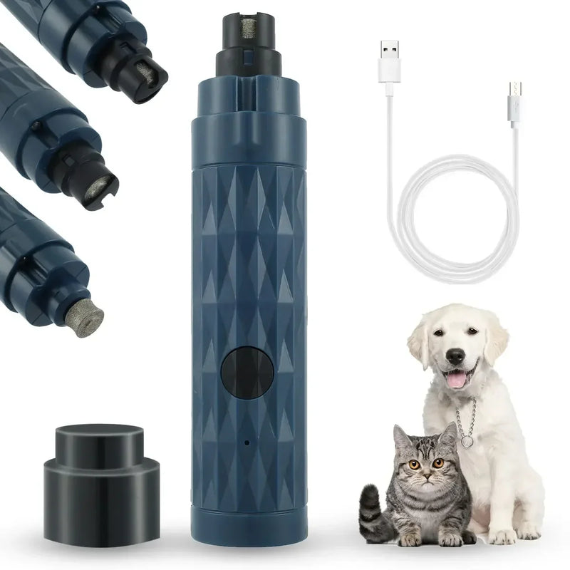 2 Speed Dog Nail Grinder With LED Light Rechargeable Powerful Electric Pet Nail Trimmer Painless Paws Grooming And Smoothing