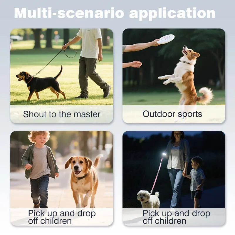 2025 NEW Pet Dog Repeller Ultrasonic Dog Training Device Rechargeable Anti Dog Bark Deterrent Device with LED Dogs Accessories