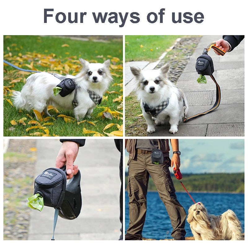 Pet Dog Training Treat Bag Portable Outdoor Dog Treat Pouch Puppy Snack Reward Waist Bag Dog Poop Bag Dispenser Pet Accessories