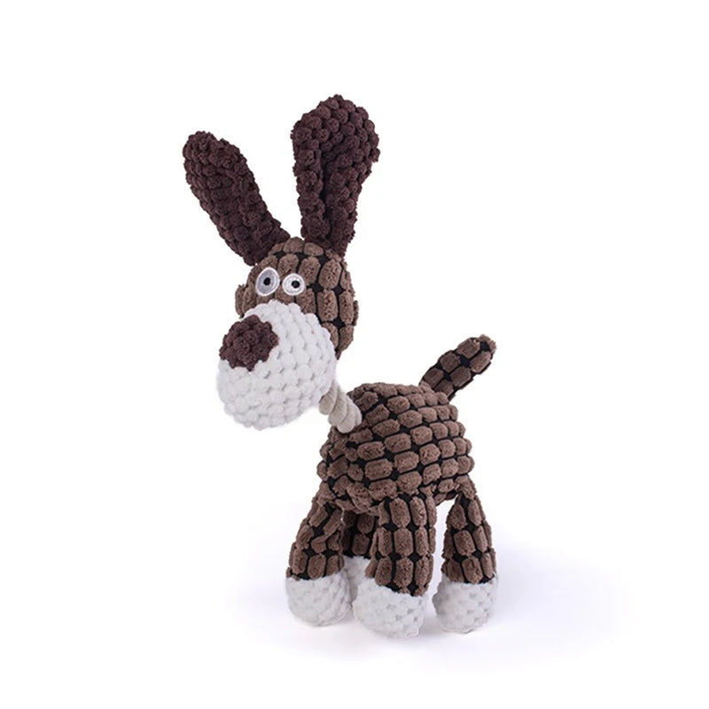 Popular pet dog voice toys puppies puppies grinding teeth plush toys interactive companionship unzipped pet toys