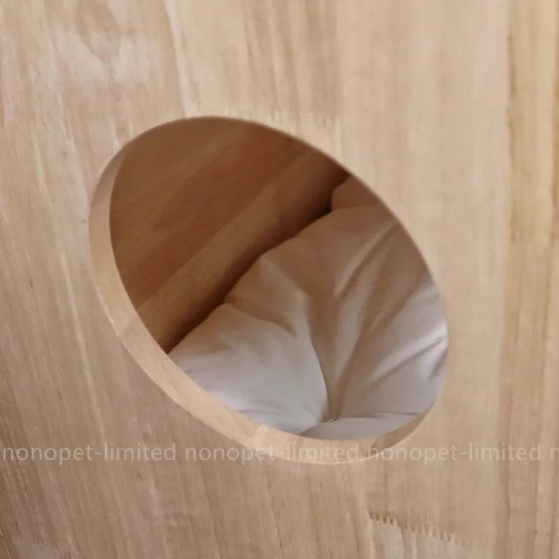 Pet Indoor Nest Durable Wooden Pet Furniture Supplies Lounge House Bed with Cushion Pad Cat Dog Home Decor Products Accessories