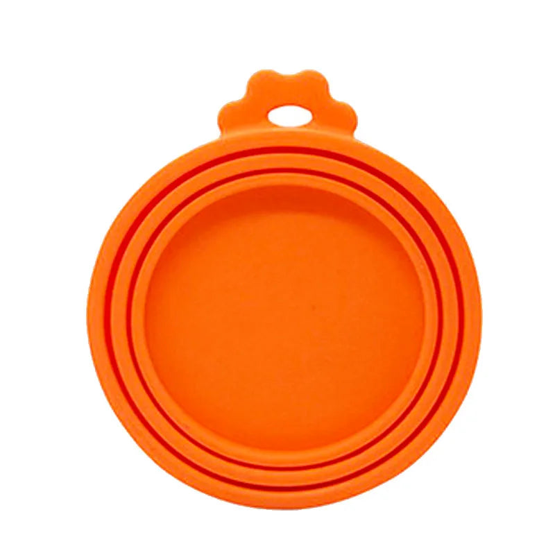 A set Reusable Pet Food Can Cover and Spoon Portable Dogs Cat Storage Tin Cap Lid Seal Cover Health Pet Supplies Pet Lids Can