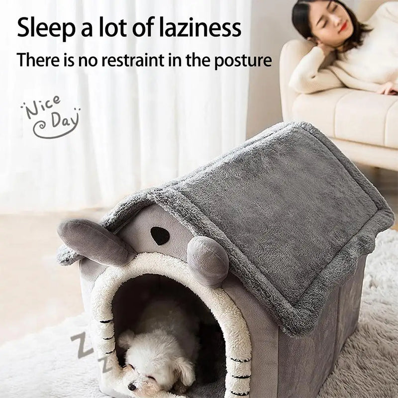 Pet Supplies Bed House Foldable Pet House Removable Washable Cat House Puppy Cave Sofa For Small Dogs And Small And Medium Cats