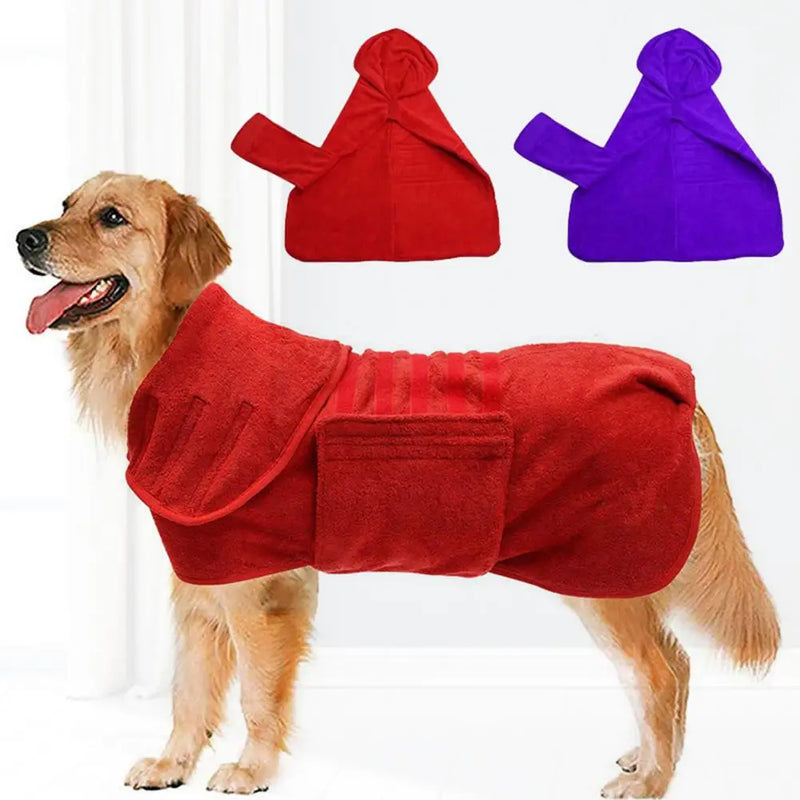 Pet Bathrobe Good Water Absorption Quick-dry Adjustable Comfortable Super Absorbent Fiber Wrapped Version Dog Towel Pet Supplies
