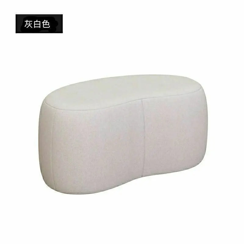 Fashion Curved Seat Cushion Ottoman Dressing Makeup Shoe Stool Pouf Soft Fleece Bench Adutls Baby Kids Gift Home Decor Furniture