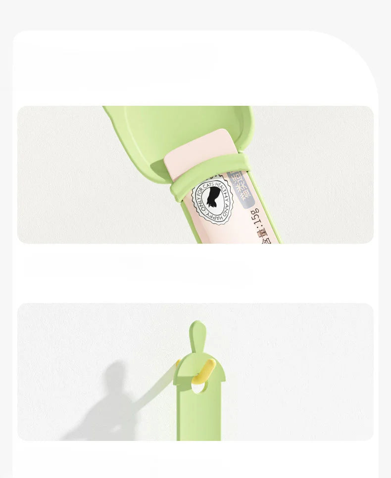 Pet Feeder Spoon Cat Snack Liquid Food Squeeze Tools Multifunctional Cat Feeding Spoon for Wet Food Treat Puppy Kitten Dispenser